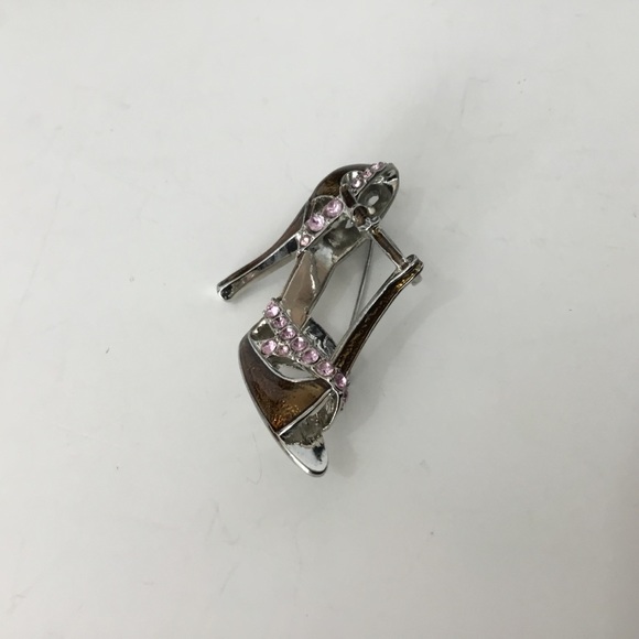 Metallic Brown High Heel Brooch - Picture 4 of 6